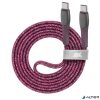 USB kábel, USB-C - USB-C, 1,2 m, RIVACASE "PS6105", piros