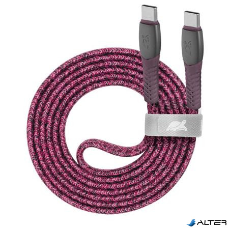 USB kábel, USB-C - USB-C, 1,2 m, RIVACASE "PS6105", piros