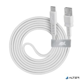   USB kábel, USB-USB-C, 1,2m, RIVACASE "PS6002", fehér