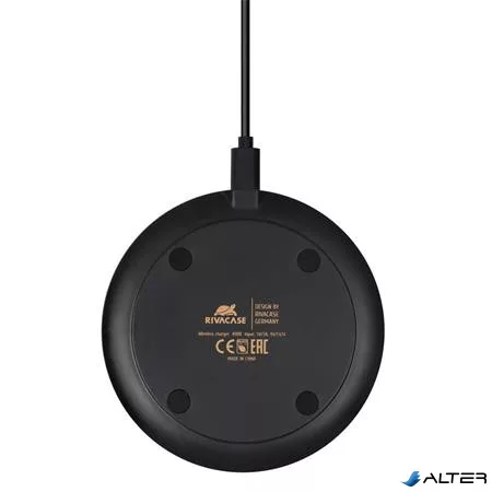 Vezeték nélküli töltő, Qi szabvány, 15W, RIVACASE "VA4908", fekete