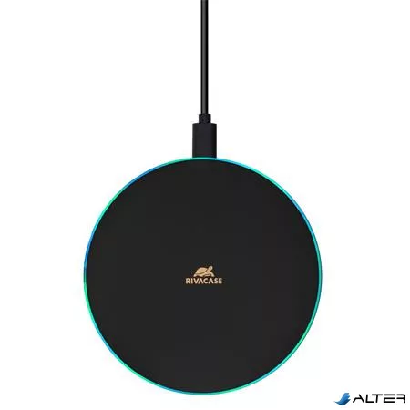 Vezeték nélküli töltő, Qi szabvány, 15W, RIVACASE "VA4908", fekete