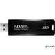 SSD (külső memória), 1TB, USB 3.2, 500/550MB/s, ADATA "SC610", fekete-piros