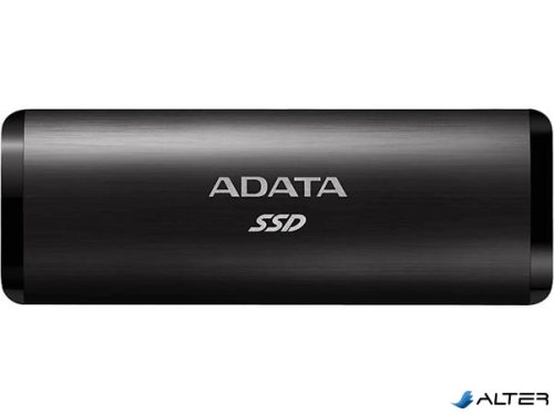 SSD (külső memória), 1TB, USB 3.2, 800/1000MB/s, ADATA "SE760, fekete