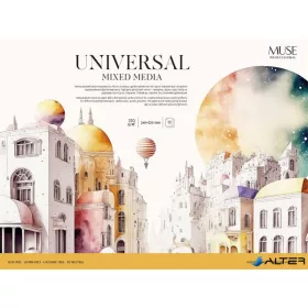   Vázlatfüzet, A4+, 310 g, 12 lap, SHKOLYARYK 'Mixed Media Universal'