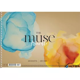   Vázlatfüzet, spirál, A4, akvarell, 220 g, 20 lap, SHKOLYARYK 'Aquarelle Muse'