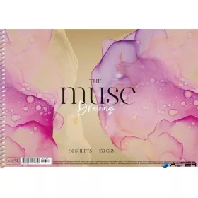   Vázlatfüzet, spirál, A4, 150 g, 30 lap, SHKOLYARYK "Drawing Muse"