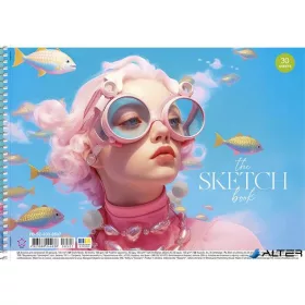   Vázlatfüzet, spirál, A4, 100 g, 30 lap, SHKOLYARYK 'the Sketch book'