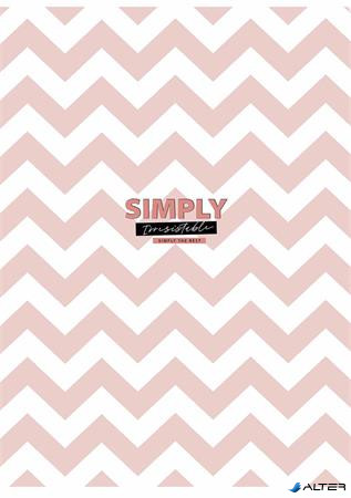 Füzet, tűzött, A4, vonalas, 40 lap, SHKOLYARYK "Simply", vegyes
