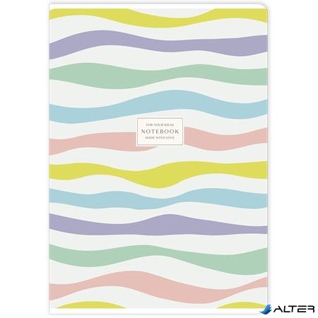 Füzet, tűzött, A4, vonalas, 40 lap, SHOLYARYK "Notebook", vegyes