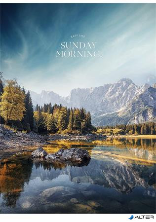 Füzet, tűzött, A4, kockás, 40 lap, SHKOLYARYK 'Sunday Morning', vegyes