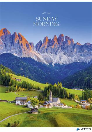 Füzet, tűzött, A4, kockás, 40 lap, SHKOLYARYK 'Sunday Morning', vegyes