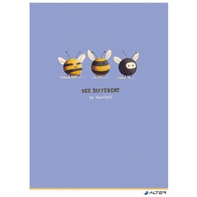   Füzet, tűzött, A4, vonalas, 40 lap, SHKOLYARYK, "Bee different", vegyes