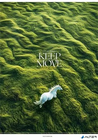 Füzet, tűzött, A4, vonalas, 40 lap, SHKOLYARYK 'Keep Move', vegyes