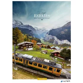   Füzet, tűzött, A4, kockás, 40 lap, SHKOLYARYK "The Elegant Roads", vegyes