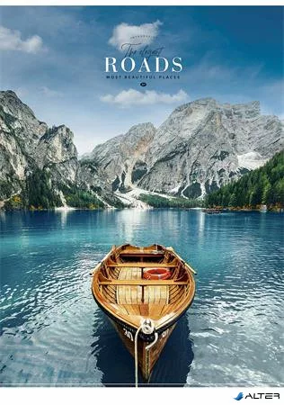 Füzet, tűzött, A4, vonalas, 40 lap, SHKOLYARYK "The Elegant Roads", vegyes