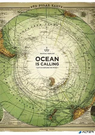 Füzet, tűzött, A4, vonalas, 40 lap, SHKOLYARYK "Ocean is Calling", vegyes