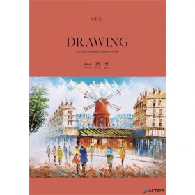   Rajzlap, A4+, 150 g, 25 lap, papírtokban, SHKOLYARYK 'Drawing Muse'