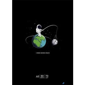   Füzet, tűzött, A5, kockás, 48 lap, SHKOLYARYK 'I need more space', vegyes