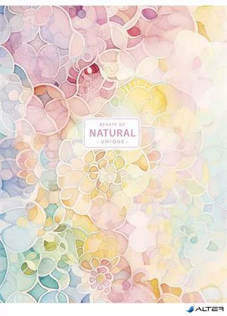 Füzet, tűzött, A5, kockás, 48 lap, SHKOLYARYK "Natural", vegyes