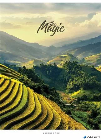 Füzet, tűzött, A5, kockás, 48 lap, SHKOLYARYK "The Magic", vegyes