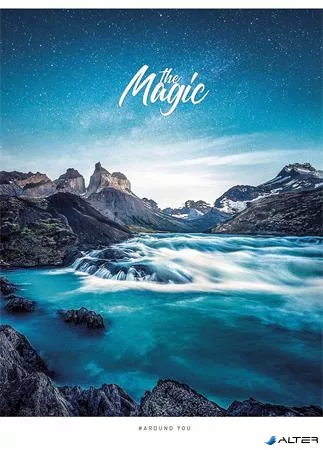 Füzet, tűzött, A5, vonalas, 48 lap, SHKOLYARYK "The Magic", vegyes
