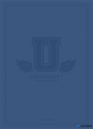 Füzet, tűzött, A5, kockás, 60 lap, SHKOLYARYK "University International", vegyes