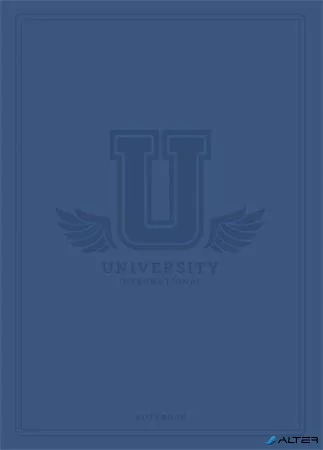 Füzet, tűzött, A5, kockás, 60 lap, SHKOLYARYK 'University International', vegyes