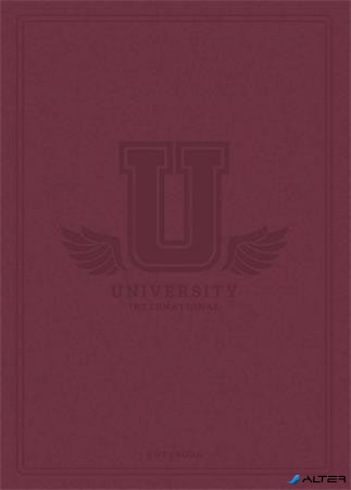 Füzet, tűzött, A5, kockás, 60 lap, SHKOLYARYK "University International", vegyes