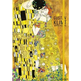   Skiccfüzet, A5, pontrácsos, 80 lap, keményfedeles, SHKOLYARYK, "Klimt&Van Gogh", vegyes