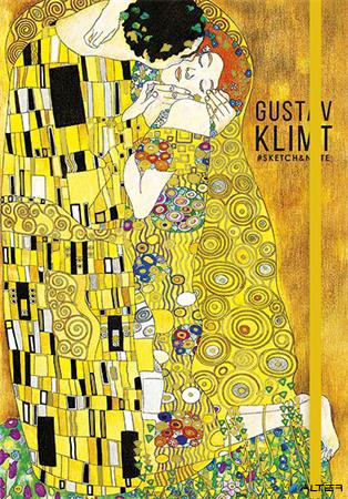 Skiccfüzet, A5, pontrácsos, 80 lap, keményfedeles, SHKOLYARYK, "Klimt&Van Gogh", vegyes