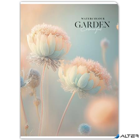 Füzet, tűzött, A4, kockás, 80 lap, SHKOLYARYK "Garden", vegyes