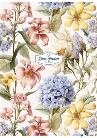 Füzet, tűzött, A4, vonalas, 80 lap, SHKOLYARYK "Flowers and plants", vegyes