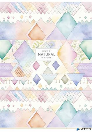 Füzet, tűzött, A4, kockás, 80 lap, SHKOLYARYK "Natural", vegyes