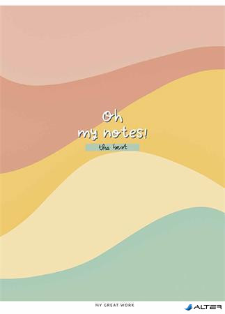 Füzet, tűzött, A5, vonalas, 80 lap, SHKOLYARYK "Oh my notes", vegyes