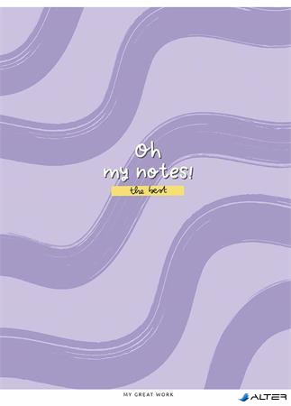 Füzet, tűzött, A5, vonalas, 80 lap, SHKOLYARYK "Oh my notes", vegyes