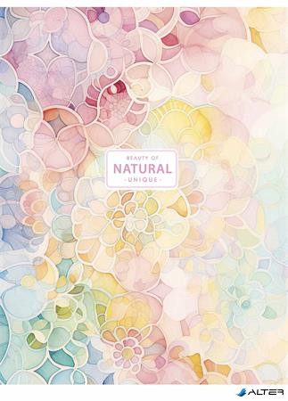 Füzet, tűzött, A5, vonalas, 80 lap, SHKOLYARYK "Natural", vegyes