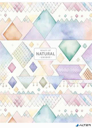 Füzet, tűzött, A5, vonalas, 80 lap, SHKOLYARYK "Natural", vegyes