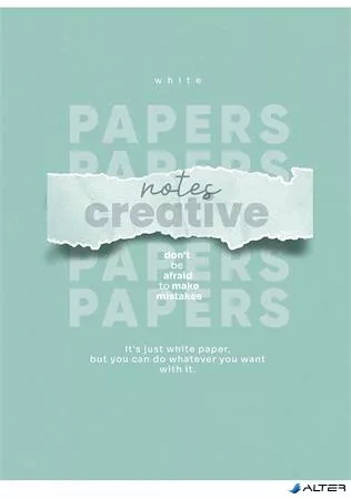 Füzet, tűzött, A4, vonalas, 80 lap, SHKOLYARYK "Notes Creative", vegyes