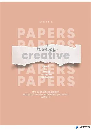 Füzet, tűzött, A4, vonalas, 80 lap, SHKOLYARYK "Notes Creative", vegyes