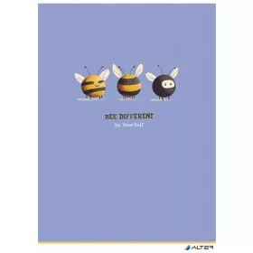   Füzet, tűzött, A4, vonalas, 80 lap, SHKOLYARYK "Bee Different", vegyes