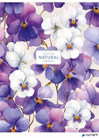 Füzet, tűzött, A5, vonalas, 80 lap, SHKOLYARYK "Beauty of Natural", vegyes