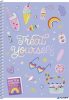 Spirálfüzet, A5, kockás, 80 lap, keményfedeles, SHKOLYARYK "Stay simple", vegyes