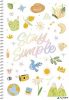 Spirálfüzet, A5, kockás, 80 lap, keményfedeles, SHKOLYARYK "Stay simple", vegyes