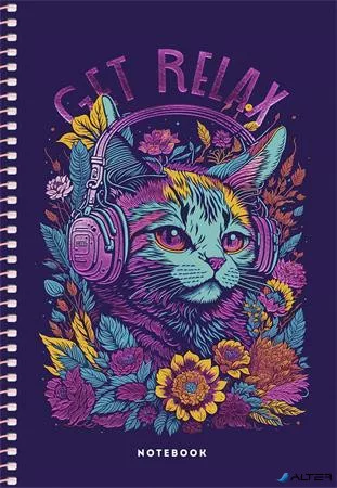 Spirálfüzet, A5, kockás, 80 lap, SHKOLYARYK "Notebook", vegyes