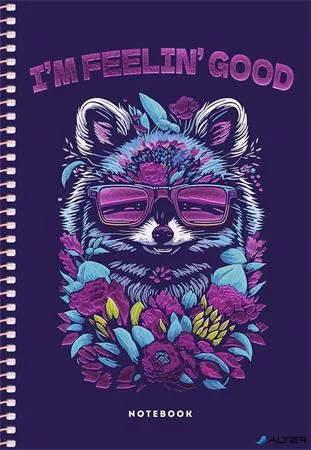 Spirálfüzet, A5, kockás, 80 lap, SHKOLYARYK "Notebook", vegyes
