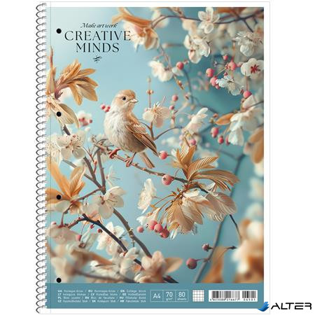 Spirálfüzet, A4, vonalas, 80 lap, SHOLYARYK "College Block Creative Minds", vegyes