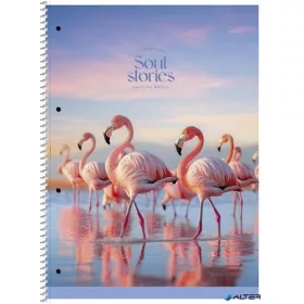   Spirálfüzet, A4+, vonalas, 80 lap, SHKOLYARYK "Soul Stories", vegyes
