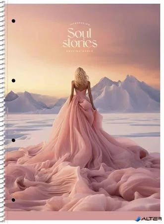 Spirálfüzet, A4+, vonalas, 80 lap, SHKOLYARYK "Soul Stories", vegyes