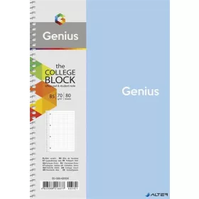   Spirálfüzet, B5, kockás, 80 lap, SHKOLYARYK "Genius", vegyes