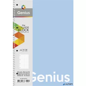   Spirálfüzet, A4, vonalas, 80 lap, PP borító, SHKOLYARYK "Genius Pastel", vegyes